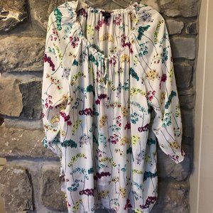 Talbots - Shirt - Printed Blouse - Floral - Multi Color - Sz 2X